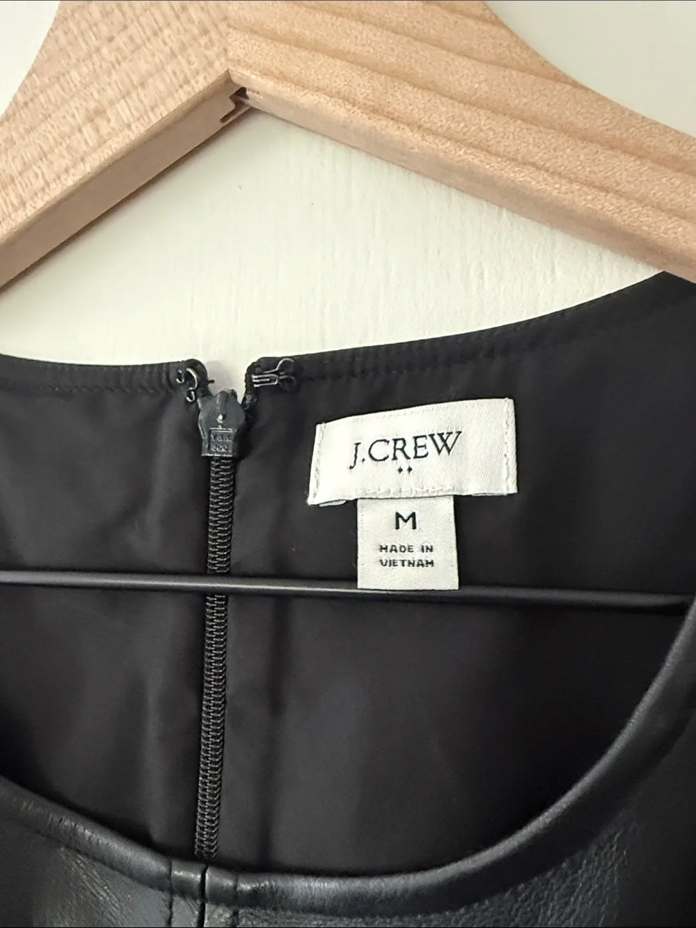 J. Crew Black Faux Leather Sleeveless Shell Top
